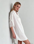 Ultra-Soft Faux Silk Shirt Nightdress