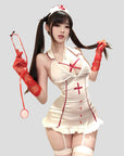 Satin Nurse Costume Mini Dress