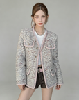 Deluxe Tweed Jacket in Blush Tones