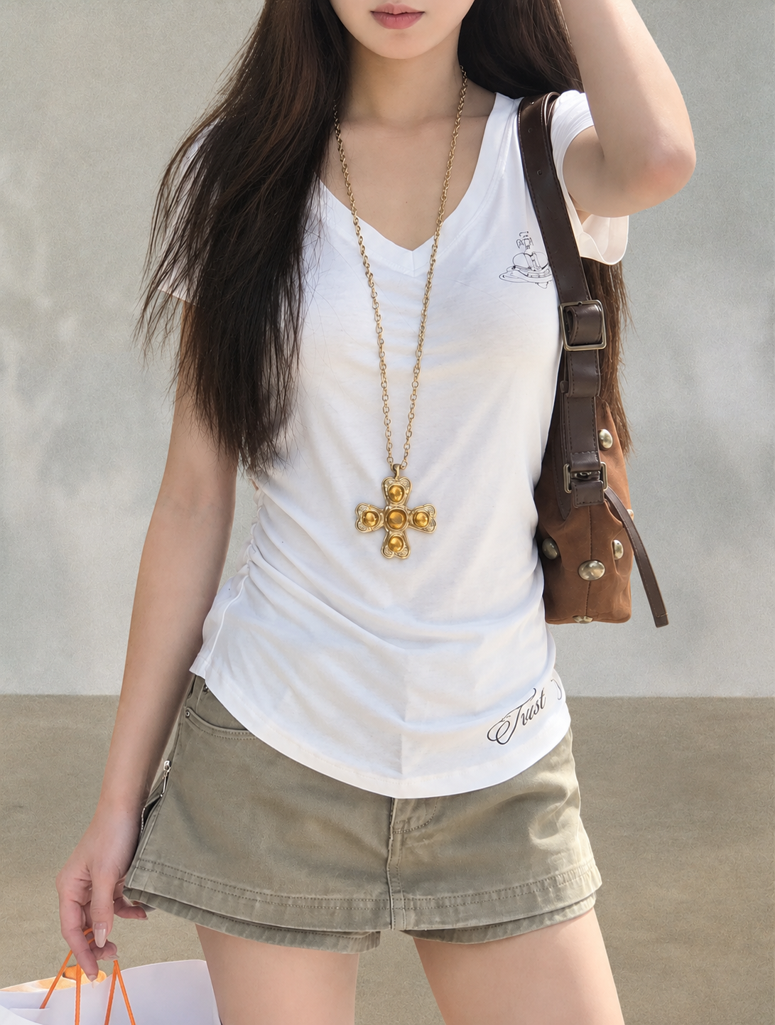 Minimalist V-Neck Fitted Top
