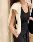American-style racerback tank with built-in bra