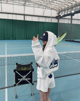 Waffle Knit Loose Hoodie Cardigan &amp; Shorts Set