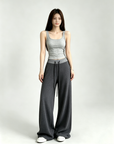 Ultra Draped Loose Straight-Leg “Shaking” Pants