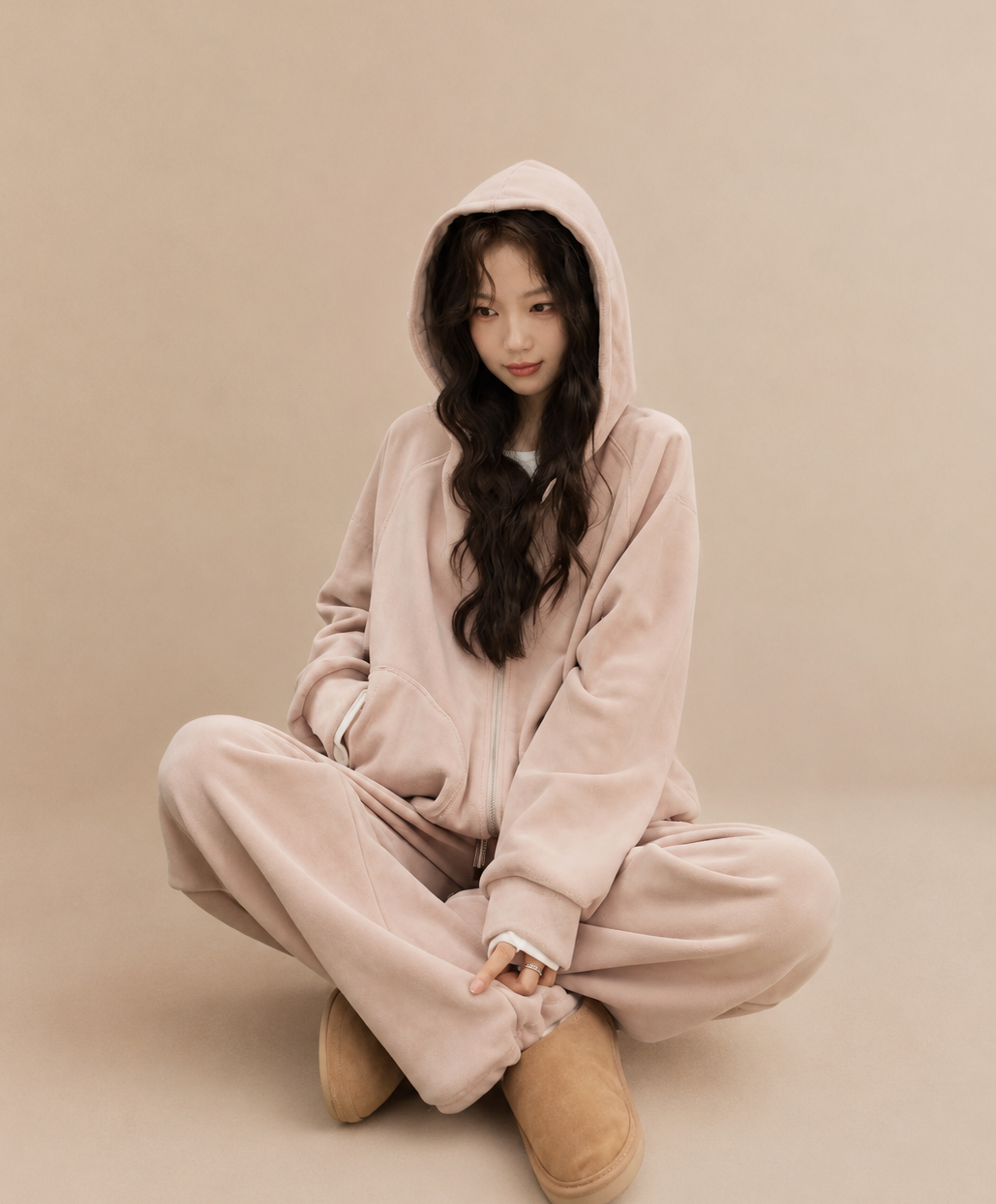 Korean-Style Double-Sided Fleece Lounge Set