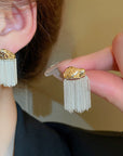 Irregular Tassel Earrings with 925 Hypoallergenic Posts