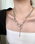 Mango Star Spliced Crystal Sweet Cool Clavicle Chain