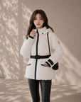 White Duck Down Hooded Jacket
