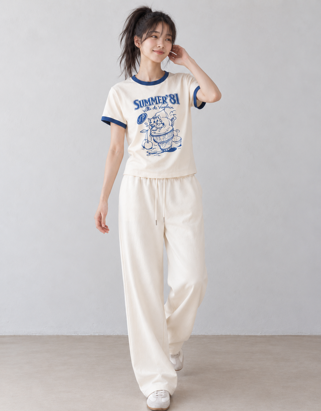 Korean Vintage Cotton Tee