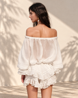 Romantic Off-Shoulder Chiffon Romper