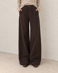 Korean Contrast Stitch Barrel Pants
