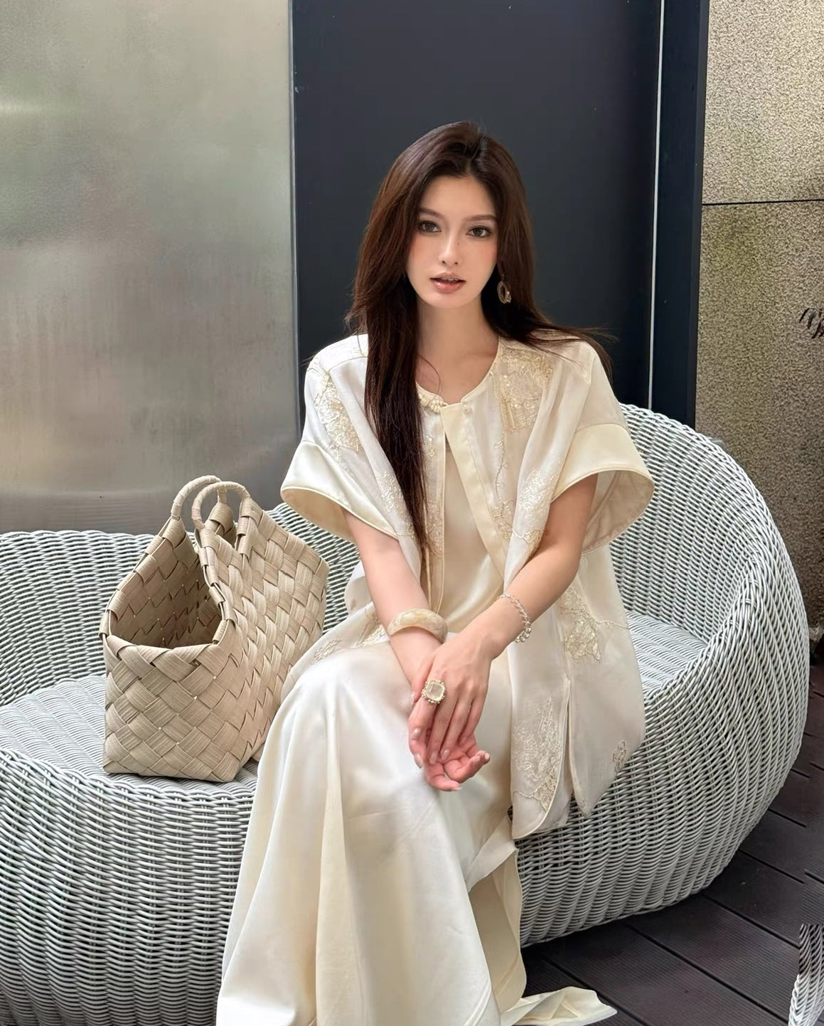 Heavywork jacquard embroidered vest