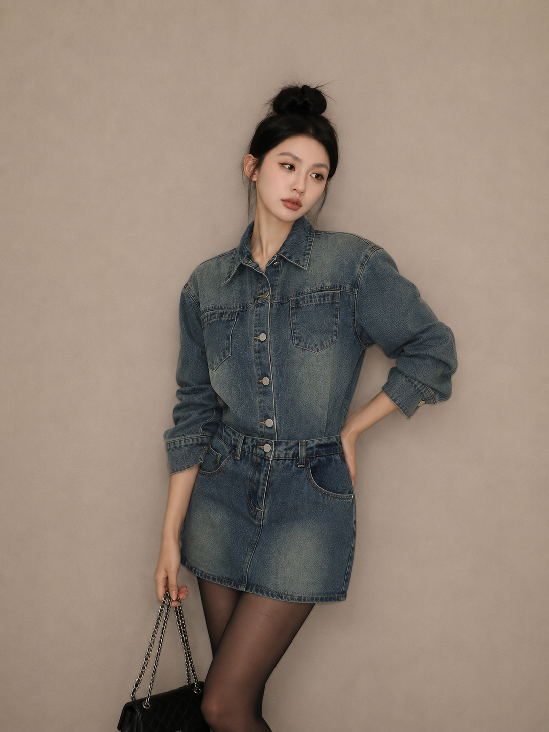 Vintage Washed Denim Dress