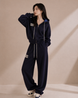 Rhinestone Logo Hooded Lounge Set