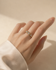 Two-Tone Crystal Eternity Ring