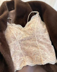 French Lace V-Neck Brushed Camisole