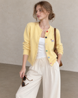 Dopamine Colour-Button Knit Cardigan