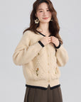 French Cottagecore Thick Knit Cardigan