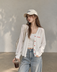 Korean-Style Lightweight Embroidered Sun Cardigan
