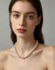 Korean-Inspired Floral Pearl Necklace