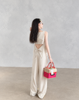 Vintage-Inspired Tie-Back Vest &amp; Pants Set