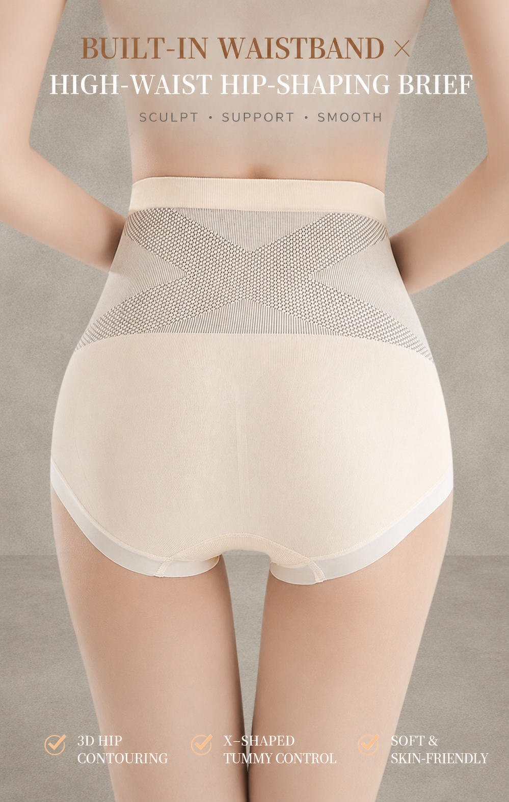 5-Pack Black Bandage Tummy-Control Briefs
