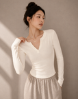 Korean AMTN Upgraded V-Neck Fleece-Lined Base Layer