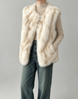 Fox Fur Gradient Vest