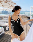 Korean AMLLIVE Stylish One-Piece Swimsuit