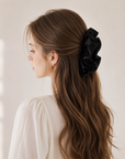 Pearlescent Silver Large Hair Claw Clip