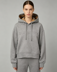 Embossed Print Hooded Sweatshirt