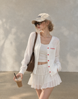 Korean-Style Lightweight Embroidered Sun Cardigan