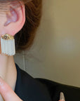 Irregular Tassel Earrings with 925 Hypoallergenic Posts