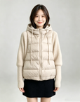 Heavyweight Recommendation 90% White Duck Down Knit Hooded Puffer Jacket
