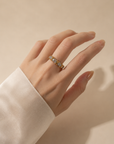 Two-Tone Crystal Eternity Ring