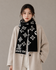 Reversible Cashmere Contrast Letter Scarf