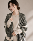 Oversized Double-Sided Cashmere Fringe Wrap