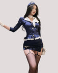 Two-Tone Collar Flight Attendant Set