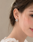 Vintage Pearl Fan Earrings
