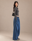Vintage Double-Pleat Wide-Leg Jeans