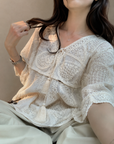 Bohemian Embroidered Crochet Top