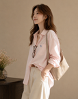 Korean-Style Pink Shirt