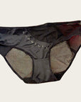 Satin Mesh Low-Rise Rhinestone Panties