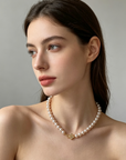 Korean-Inspired Floral Pearl Necklace