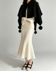 Thick Knit High-Waisted Fishtail Skirt