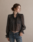 Korean Vintage Polka Dot Chiffon Blouse