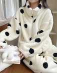 New Winter Thick Fleece-Lined Flannel Loungewear Set