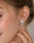 Irregular Hollow-Out Stud Earrings with 925 Silver Posts