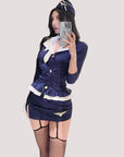 Two-Tone Collar Flight Attendant Set