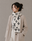 Reversible Cashmere Contrast Letter Scarf