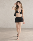 Cool Black Studded Bikini Set